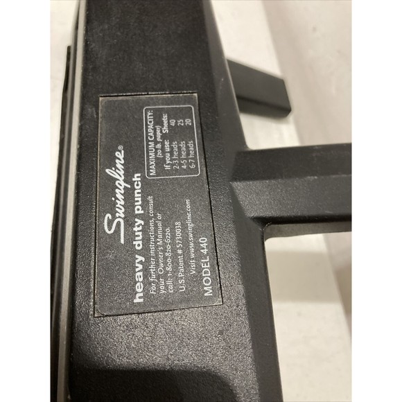 Swingline Model 440 Adjustable Heavy Duty Industrial 3 Hole Punch Ships Same Day - Picture 2 of 12